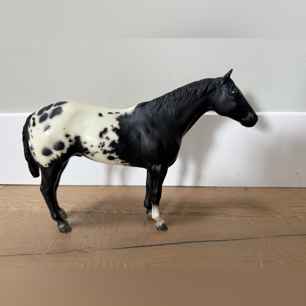 Breyer Vtg Traditional Series Black Blanket Appaloosa Stallion Stud Spider #66. - Picture 1 of 9